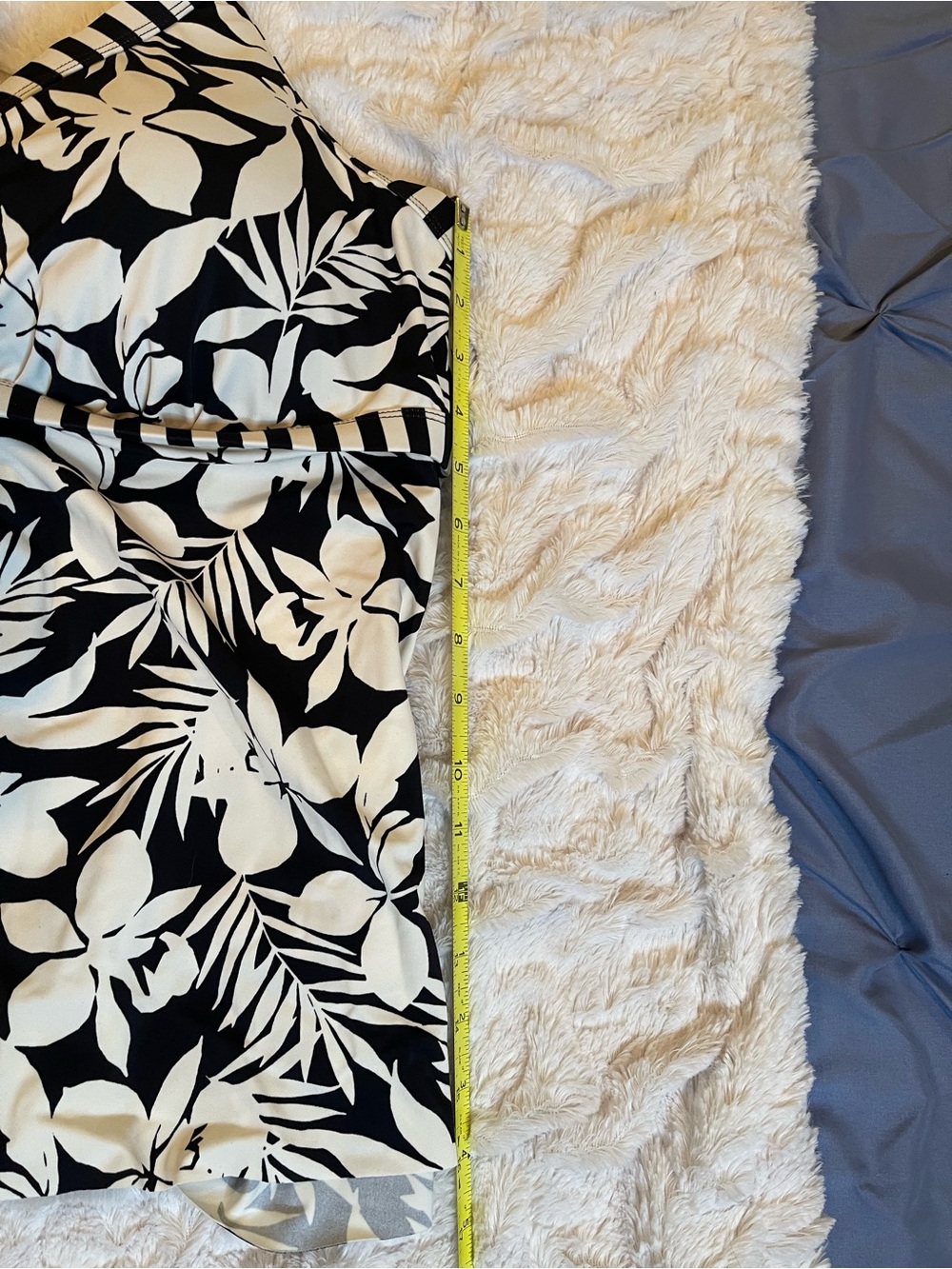 NWT Swimsuits For All Black & White Tropical Strappy Tankini Top Size 22 - Picture 5 of 5